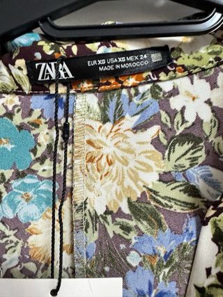 Vestido estampado floral Zara