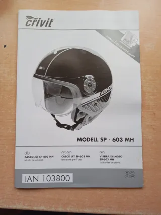 Casco Moto Crivit Jet Blanco