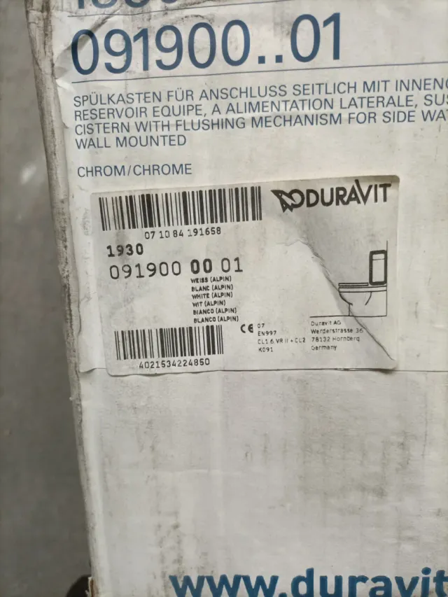 Tanque de cisterna Duravit blanco