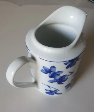 Jarrita Leche Vista Alegre Flores Azules