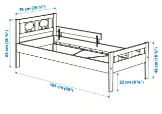 Cama infantil IKEA KRITTER blanca