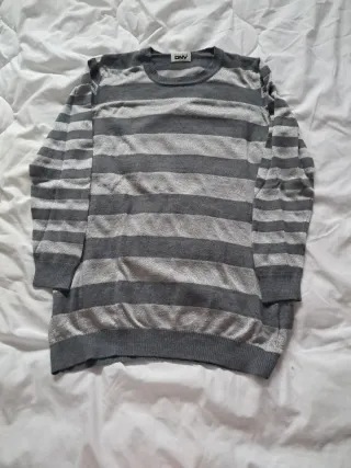 Jersey Rayas Gris y Plateado Daneva