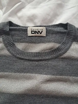 Jersey Rayas Gris y Plateado Daneva