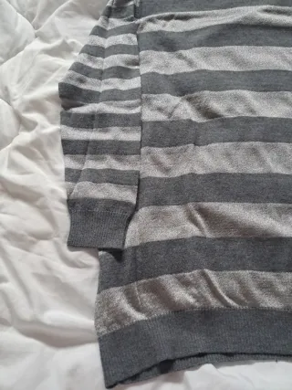 Jersey Rayas Gris y Plateado Daneva