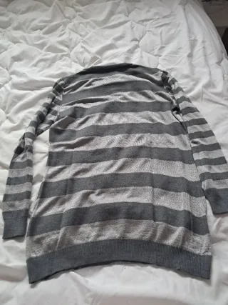 Jersey Rayas Gris y Plateado Daneva