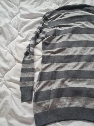 Jersey Rayas Gris y Plateado Daneva