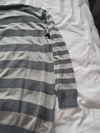 Jersey Rayas Gris y Plateado Daneva