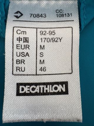 Anorak Quechua azul turquesa