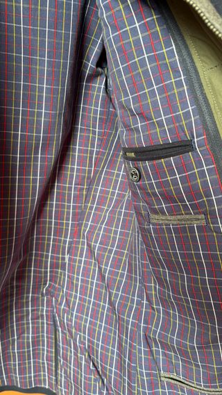 Americana azul y gris hombre