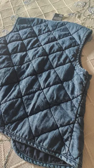 Chaleco vaquero acolchado lazo