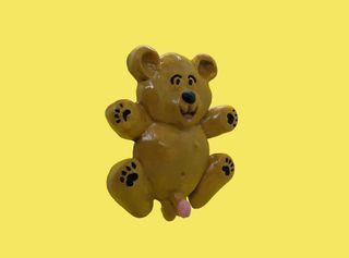 Escultura original osito gay y garra de oso imanes