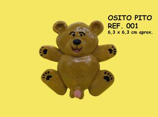 Escultura original osito gay y garra de oso imanes