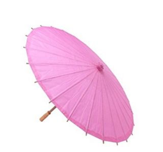 Lote 6 Parasoles Papel Rosa sombrillas boda