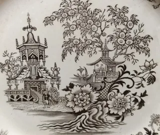 ANTIGUO PLATO DE PORCELANA INGLESA F. PRIMAVESI