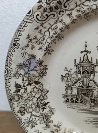 ANTIGUO PLATO DE PORCELANA INGLESA F. PRIMAVESI