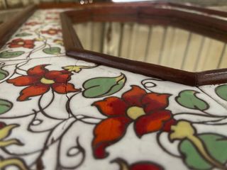 Marco de espejo con cerámica floral ( P negociable