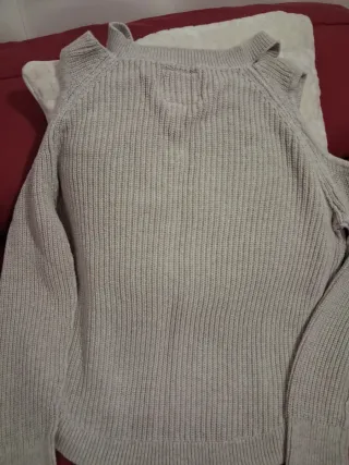 Jersey Hollister Gris Claro Mujer