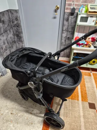 Carrito de bebé Asalvo two+2 negro convertible