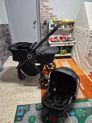 Carrito de bebé Asalvo two+2 negro convertible