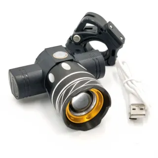 LINTERNA LED RECARGABLE BICI/PATINETE, CON ZOOM