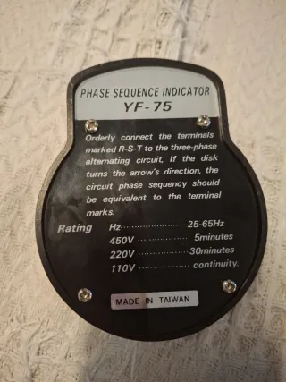 Indicador de Secuencia de Fases Antiguo año 1980