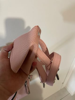 Borsa Gino Valentini vera pelle rosa cipria