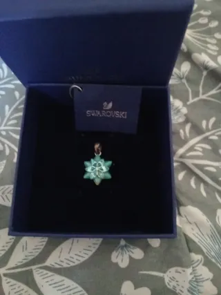 Colgante Swarovski Flor Azul