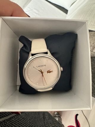 Reloj Lacoste Plata y Blanco