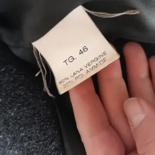 Cappotto lana grigio scuro tg 46