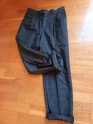 Traje Emidio Tucci Azul/Gris Cuadros