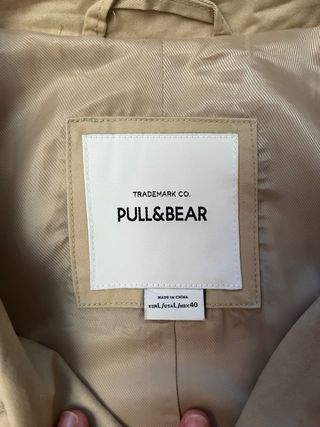 Gabardina Pull&Bear Beige Hombre