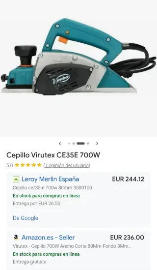 Cepillo Virutex CE35E