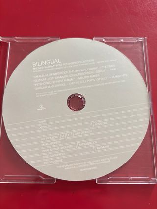 Pet Shop Boys Bilingual CD One