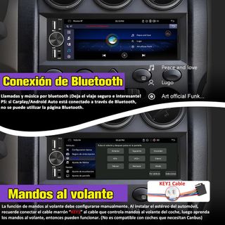 Radio Coche 1 DIN Pantalla 6.36
