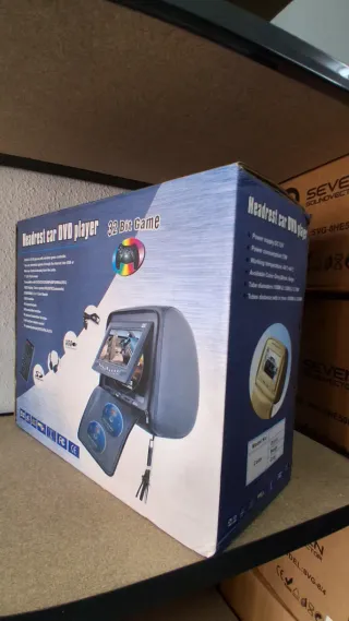 Reproductor DVD reposacabezas coche + 32 Bit Game