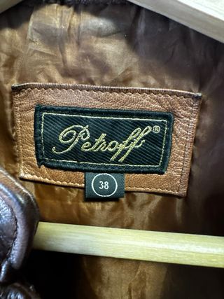 Chaqueta de piel marrón Pettoff Talla 38