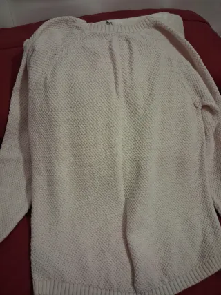 Jersey Stradivarius Blanco Roto Talla M Nuevo.