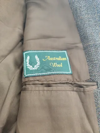 Americana cuadros hombre marrón T50