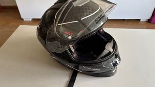 Casco Moto SMK Titan Nero Carbono