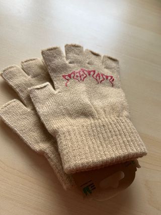 Guantes sin dedos Motomami beige