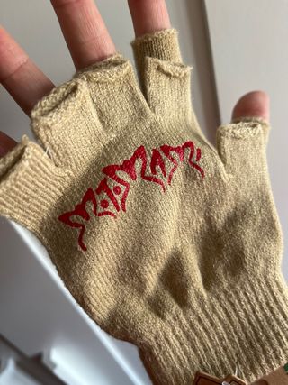 Guantes sin dedos Motomami beige