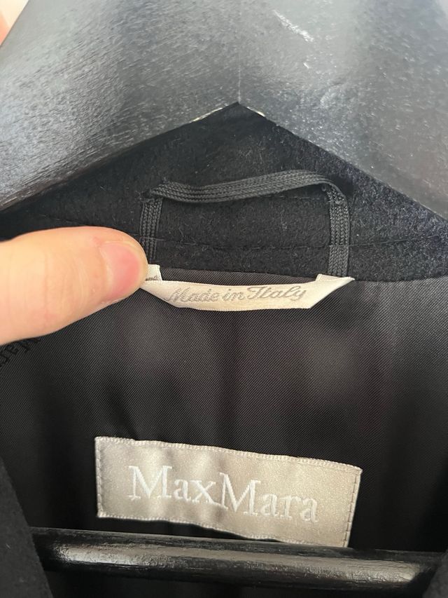 Abrigo Max Mara Cachemira Negro Recto