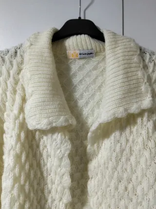 Rebecca cárdigan tejido crudo talla única