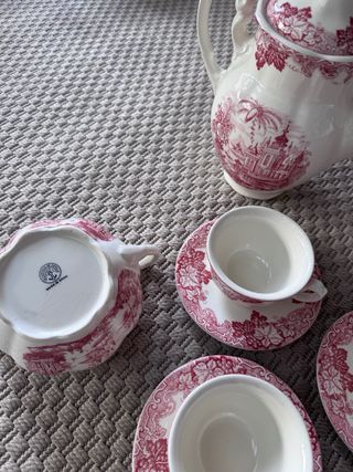 Juego de café La Cartuja Uva Rosa