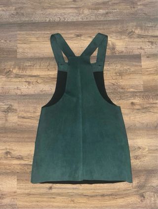 Vestido Peto Ante Verde Talla S Pull&Bear