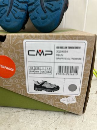 Zapatillas montaña CMP niño azul/gris T.35