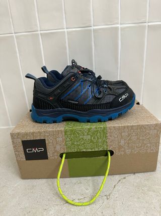Zapatillas montaña CMP niño azul/gris T.35
