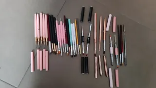 Set Pinceles Manicura Uñas (Oro y Rosa)