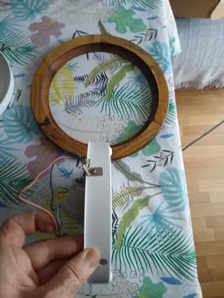 Lámparas de pasillo madera y cristal