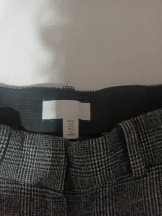 Pantalón de vestir cuadros gris